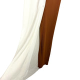 STAUD Brown and White Ribbed Button Front Sweater Dress- Size XL
