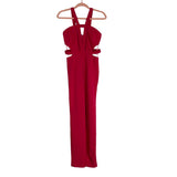 By the Way Pink Mesh Front Side Cutout Jumpsuit- Size S