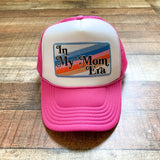 Otto Pink In My Mom Era Back Mesh Adjustable Trucker Hat- One Size Fits Most
