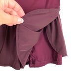 Maacie Wine with Inner Shorts Maternity Yoga Shorts- Size S