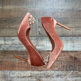 Ted Baker London Pink Velvet Pearl Stiletto Heels- Size 39 (see notes)