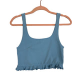 Zara Light Blue Fitted Crop Top - Size XS