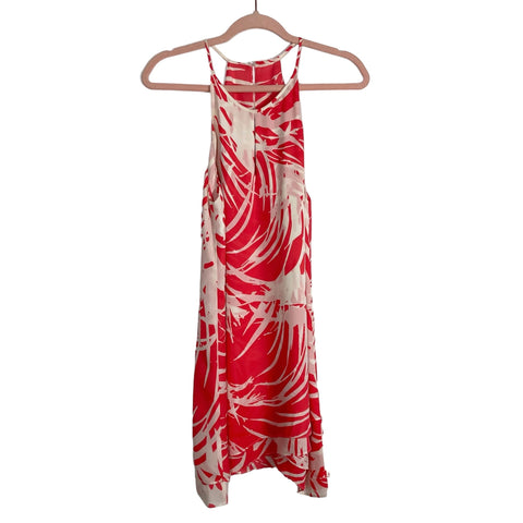 Parker 100% Silk Palm Print Front and Back Keyhole Dress- Size S (see notes)