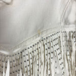 Vestique White Fringe Cropped Jacket - Size M (See Notes, sold out online!)