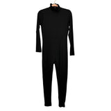 Bumpsuit Black Back Zipper Mock Neck Maternity Unitard- Size L