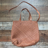 Madewell Brown Suede Cow Leather Laced Tote