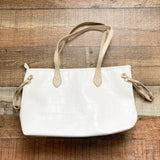 No Brand Cream Faux Leather Tote Bag (see notes)
