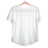 Lululemon White Mesh Back Reflector Dot Top- Size ~M (see notes)