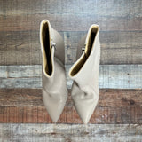 Marc Fisher Grey Leather Booties- Size 8.5 (see notes)