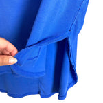 Free People Movement Blue Ribbed with Back Cut Out Top NWT-Size XL
