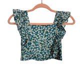 Shein Teal Floral Two Piece Skirt Set- 7 Years
