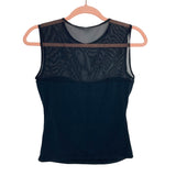 Abercrombie & Fitch Black Mesh Top Front Twist Tank- Size S