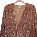 In Loom Dusty Pink Sequin Wrap Dress - Size XL (Sold Out Online!)