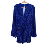 River Island London Royal Blue Sequin Romper - Size 18 (Sold Out Online!)