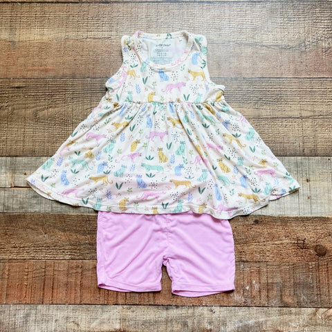 Angel Dear Pink Jaguar Shorts Set- Size 3T