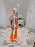 Out From Under Orange Flare Pants- Size S (Inseam 32.5”)