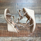 Steve Madden Studded Espadrille Wedge Sandals- Size 7