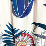 Tory Burch Floral Cat Tail Print 100% Silk with Front Pleat Dress- Size 12 (see notes)