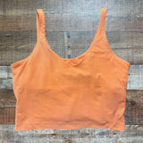 Lululemon Orange Built in Shelf Bra Cropped Tank- Size 12