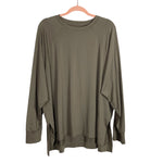 Active By Abercrombie Your Personal Best powerSOFT Mocha Long Sleeve Tee-Size XXL