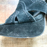 Steve Madden Black Ricki Suede Platform High Heel Sandals- Size 7 (see notes)