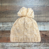 Sole Society Cream Knit Beanie