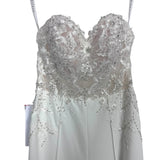 Azazie Bella Diamond White/Champagne Wedding Dress/Jumpsuit NWT- Size 2
