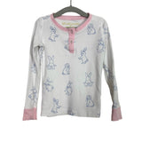 The Beaufort Bonnet Company White/Blue Bunnies Pajamas Set- Size 3T (sold as a set)