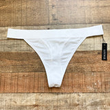 Lounge White Ribbed Thong NWT- Size XL (we have matching bra)