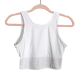 Lululemon White with Pinhole Waist Cropped Tank- Size ~M (see notes, no size tag, fits like a medium)