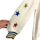 Collection By Cezele Cream Star Print Sweater NWT- Size M