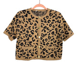 Abercrombie & Fitch Leopard LuxeLoft Short-Sleeve Cardigan - Size S