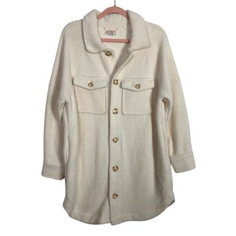 Calia By Carrie Underwood Cream Shacket - Size M