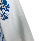 Pink City Prints White/Blue Floral Print with Tie Neckline Quilted Dress- Size M (see notes)