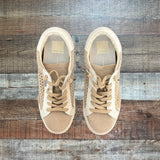 Dolce Vita Tan and White Eyelet Sneakers- Size 8 (Great Condition)