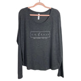 Bella + Canvas Flowy Collection Grey Embrace Long Sleeve Top- Size XL