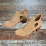 ABLE Suede Leather Side Cutout Booties- Size 9.5 (see notes)