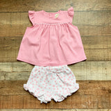 The Beaufort Bonnet Company Pink Top and White/Pink Floral Shorts Set- Size 3T (see notes, sold as a set)