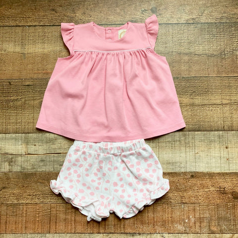 The Beaufort Bonnet Company Pink Top and White/Pink Floral Shorts Set- Size 3T (see notes, sold as a set)