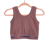 Ole Henriksen Mauve Ribbed Cropped Tank- Size XL