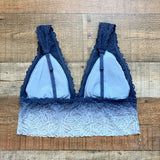 Aerie Navy/Light Blue Ombre Lace Padded Bralette- Size L (we have matching underwear)