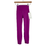 Lululemon Vivid Plum Align High Rise Leggings NWT- Size 2 (Inseam 25')