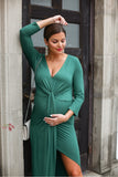 Cupshe Green Holidaze Twist-Front Asymmetrical Hemline Maxi Dress- Size ~M (see notes, sold out online)