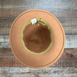 Halogen Camel Animal Print Belted Wool Hat