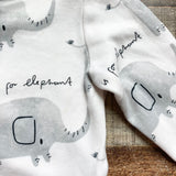 Next Baby Elephant Onesie- Size 3-6M (see notes)