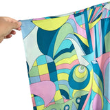Show Me Your Mumu Multi Color Satin One Shoulder Tropez Maxi Dress- Size L (see notes, sold out online)