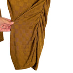 House Of Harlow 1960 Camel Checker Print Dress - Size S