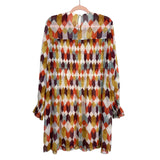Roller Rabbit Sheer Geo Printed Dress with Liner- Size L