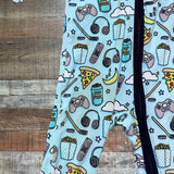 Kiki + Lulu Video Game/Remote Print Zip Up Pajamas- Size 6-12M (see notes)