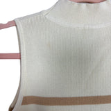 In The Beginning Cream/Tan Striped Maxi Dress - Size S (See Notes)